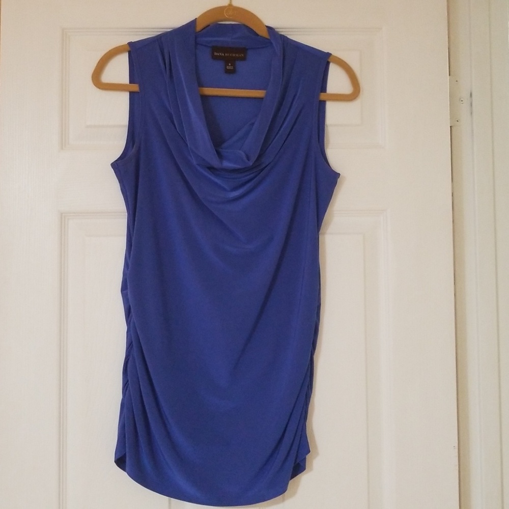 Dana Buchman top from Kohls. Navy/purple color.